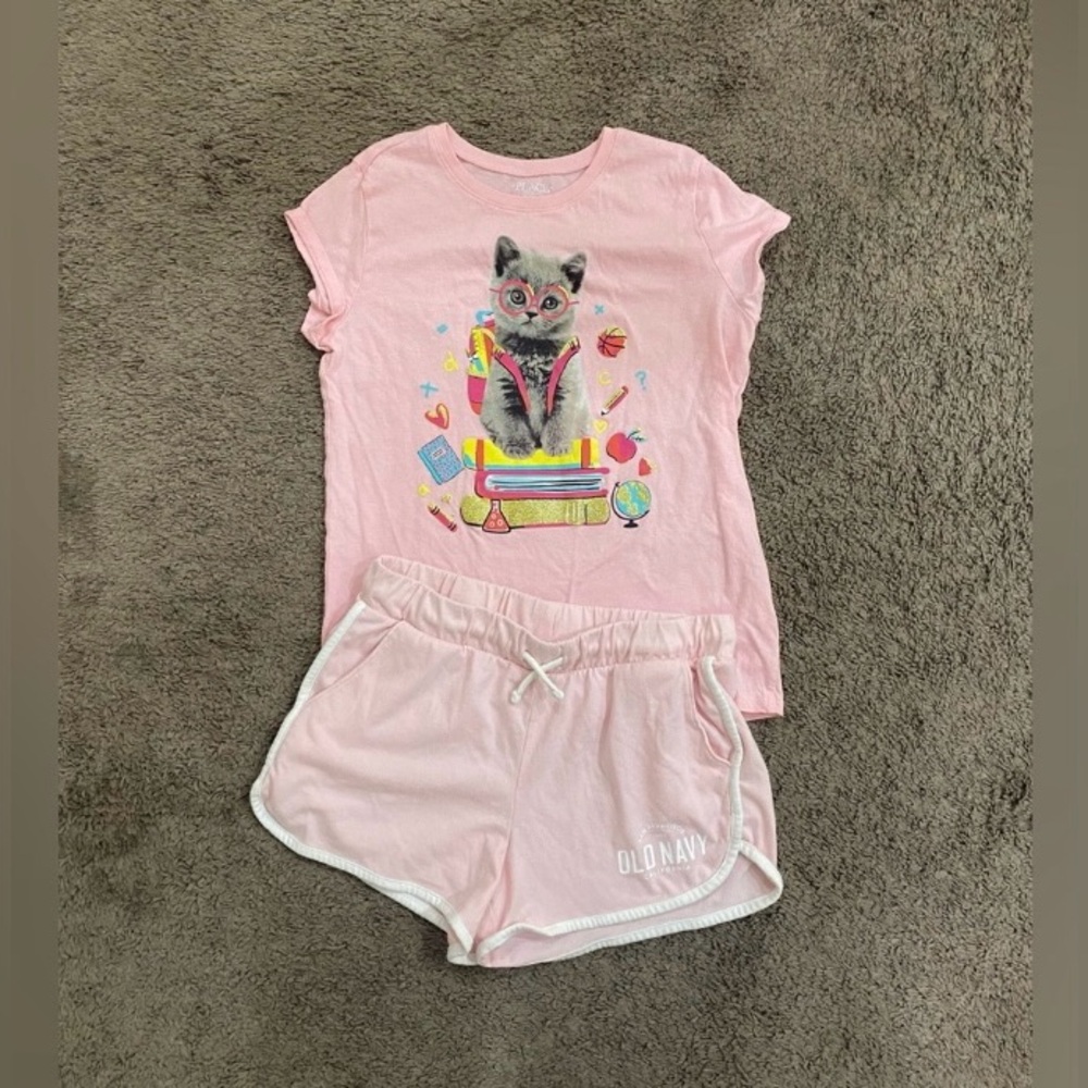 Girls Old Navy/Children’s Place Kitty Pink Outfit size 14/16